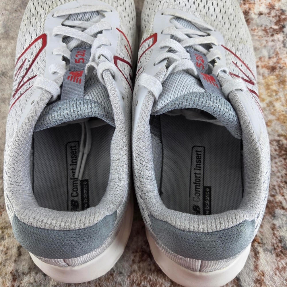 New Balance 520 v8 Running Shoes Mens 8 4E Extra Wide Grey Red M520LR8 Trainers - Picture 6 of 13